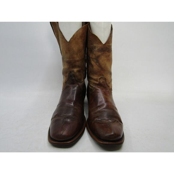 Justin Bent Rail Mens Size 9 EE Brown Leather Cowboy Western Boots main image 8